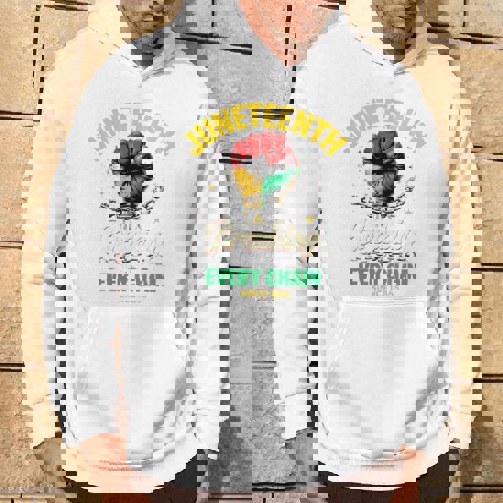 Junenth Breaking Every Chainince 1865 Fist Pride 長袖tシャツ パーカー ライフスタイル