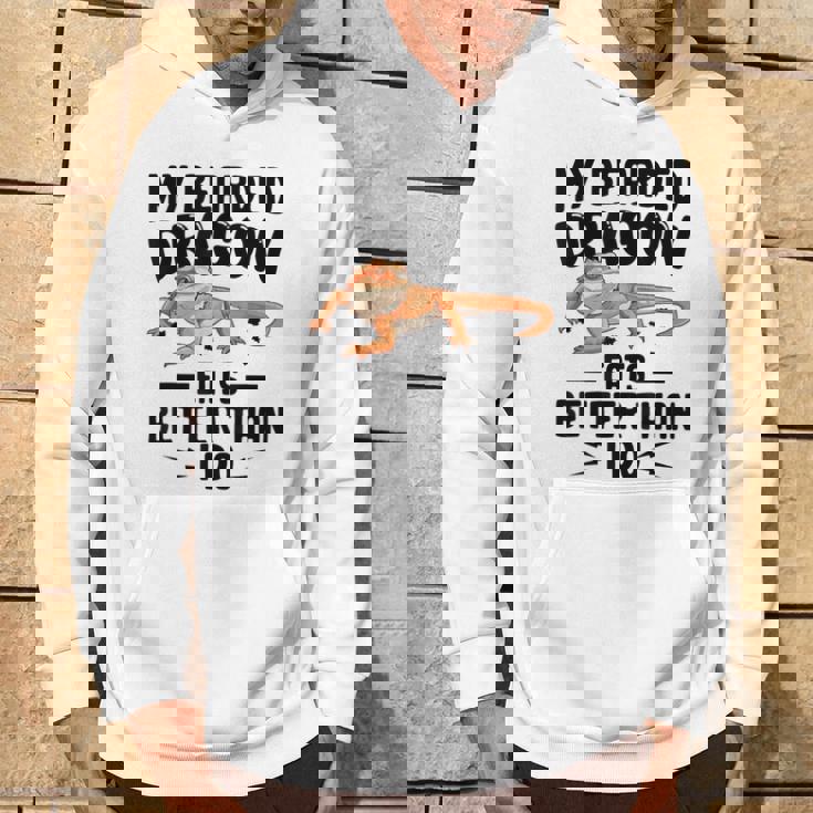 My Bearded Dragon Eats Better Than I Do トカゲ爬虫類 パーカー ライフスタイル