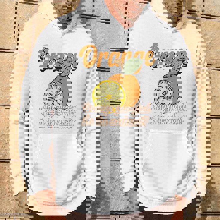Orange You Glad It's The Weekend Fun Citrus Fruit Back パーカー ライフスタイル