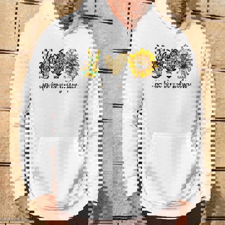 Peace Love サンシャイン ヒッピー ひまわり ヒマワリ 恋人へのギフト パーカー ライフスタイル