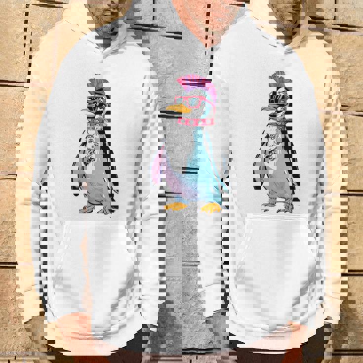 Punkuin 面白い パンクロック パンクロック ペンギン 長袖tシャツ パーカー ライフスタイル