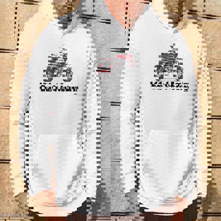 I Ride A Monkey オートバイミニバイクまたはピットバイク パーカー ライフスタイル