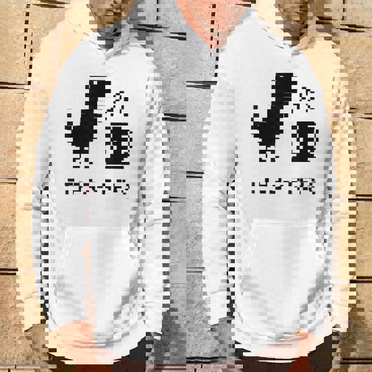 Tea Rex Pixel 8ビットゲーム恐竜 パーカー ライフスタイル