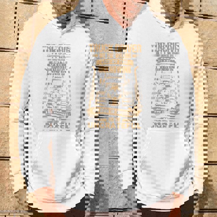 Truck Drivers Fun Truckers トラッキング スカル バックサイド 長袖tシャツ パーカー ライフスタイル