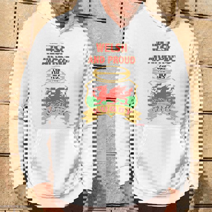 Welsh Dragon Wales ラグビートップ 長袖tシャツ パーカー ライフスタイル