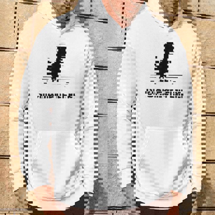 You Are Offline T-Rex 恐竜のラン ピクセルアート 恐竜ゲーム パーカー ライフスタイル