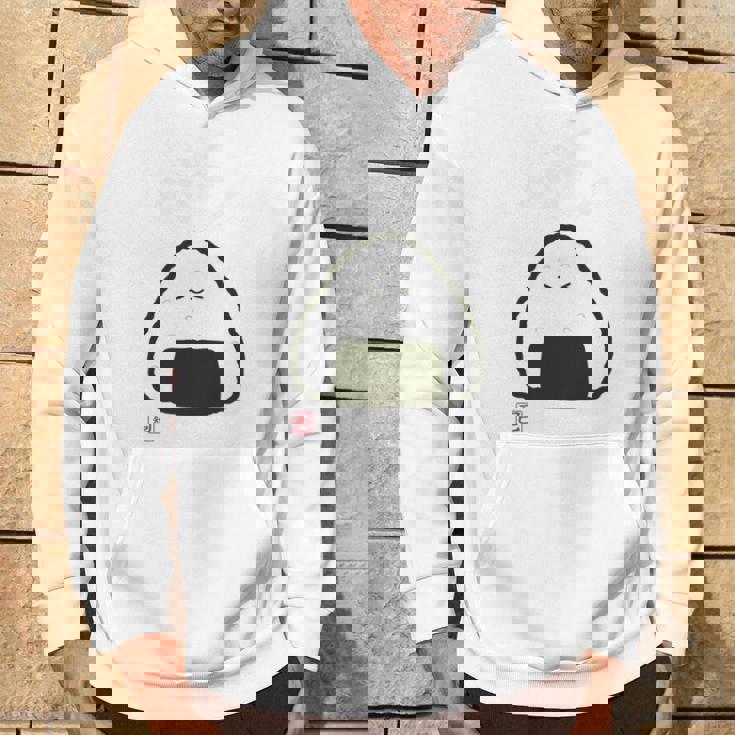 「パン-おにぎり」おもしろ 筆文字 服裏側 面白い文字入り 長袖tシャツ パーカー ライフスタイル