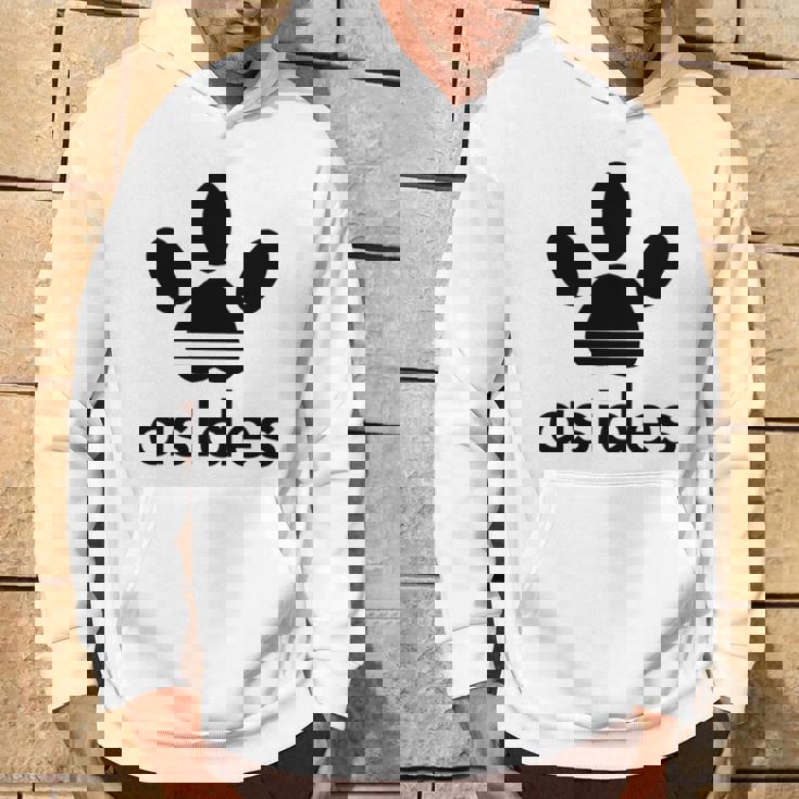 【バックプリント・背中側】Asides アシデス 足です。肉球です。【変なtシャツ屋】スポーツ ブランド パロディ 面白 長袖tシャツ パーカー ライフスタイル