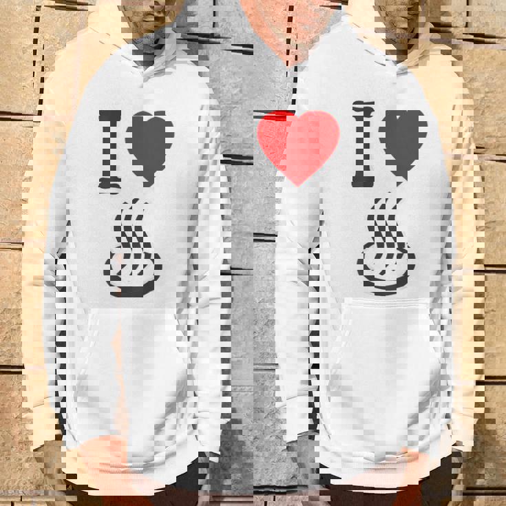 【バックプリント・背中側】アイラブ・温泉 マーク お風呂 銭湯 記号 お土産 旅行 ハート スタッフ 面白い パーカー ライフスタイル