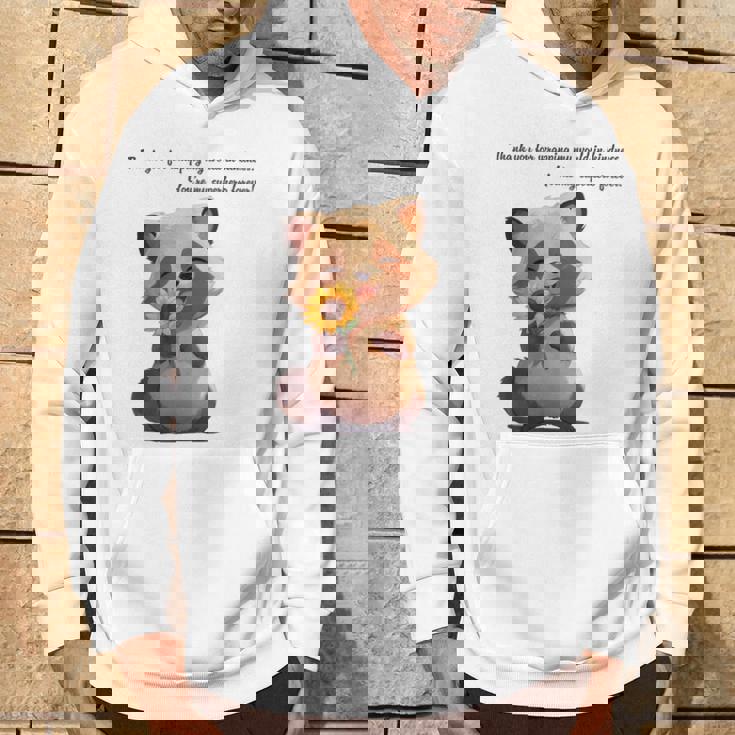 ありがとうのタヌキ ひまわりver 父の日 アニマルグラフィック 感謝 たぬき 花と狸 パーカー ライフスタイル