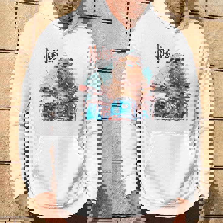 おかしなカピバラがドラムを奏でる パーカー ライフスタイル