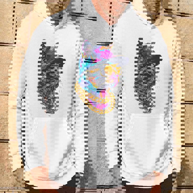 かっこいい ヒップホップ 猫 アーバン ストリートウェア B-Boy グラフィティ パーカー ライフスタイル