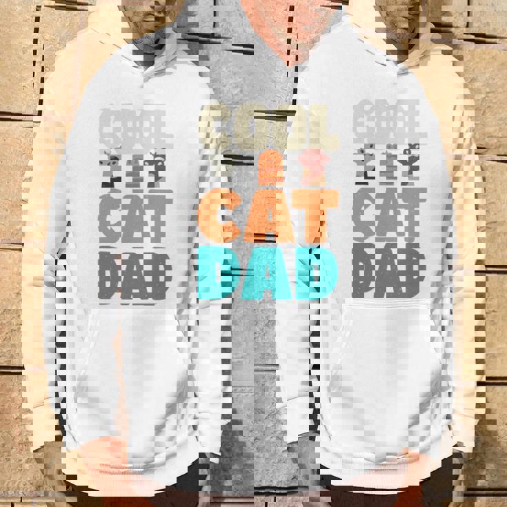 かっこいい猫お父さん面白い猫好きの男性 長袖tシャツ パーカー ライフスタイル