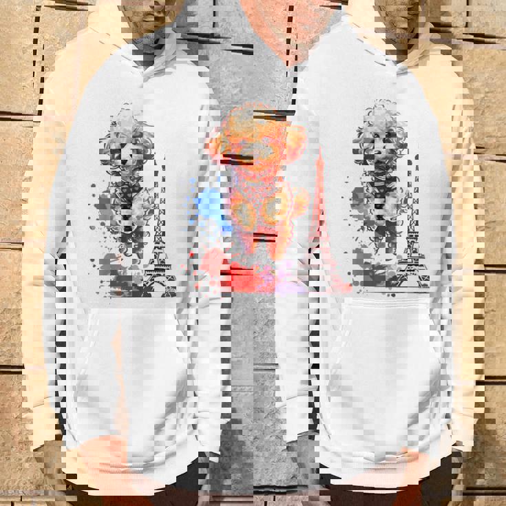 かわいい フランス パリ エッフェル塔 トイプードル パリ ジャンプ 子犬 パーカー ライフスタイル