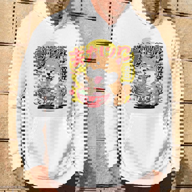 かわいい 柴犬 ラーメン好き おもしろい 日本犬 長袖tシャツ パーカー ライフスタイル