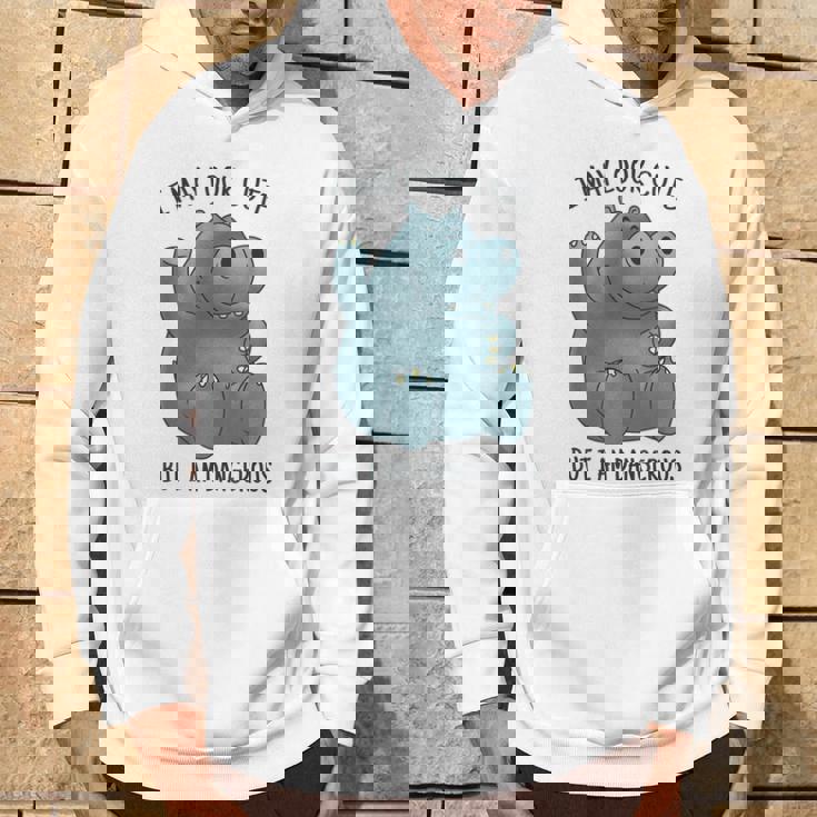 かわいいグレーカバ パーカー ライフスタイル