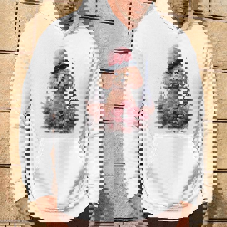 かわいいフレンチパリエッフェル塔トイプードル パリジャンプードル パーカー ライフスタイル