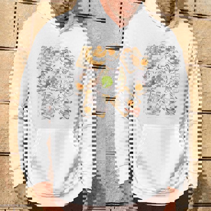 かわいい猫のパンおかしな猫と卵好き。 パーカー ライフスタイル