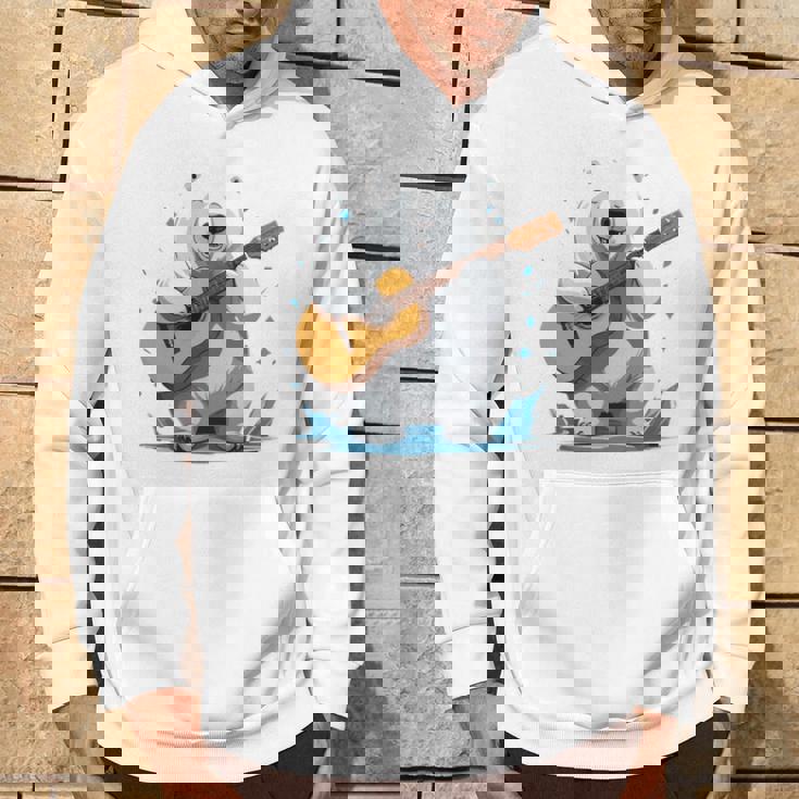 アコースティックギターを弾くクマ、ベアギタリスト 長袖tシャツ パーカー ライフスタイル