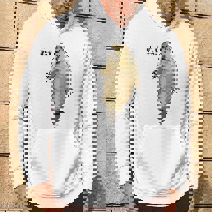 アニマルプリント 驚いたマーモット ドット絵 ピクセルアート 面白い 動物 ミーム パーカー ライフスタイル