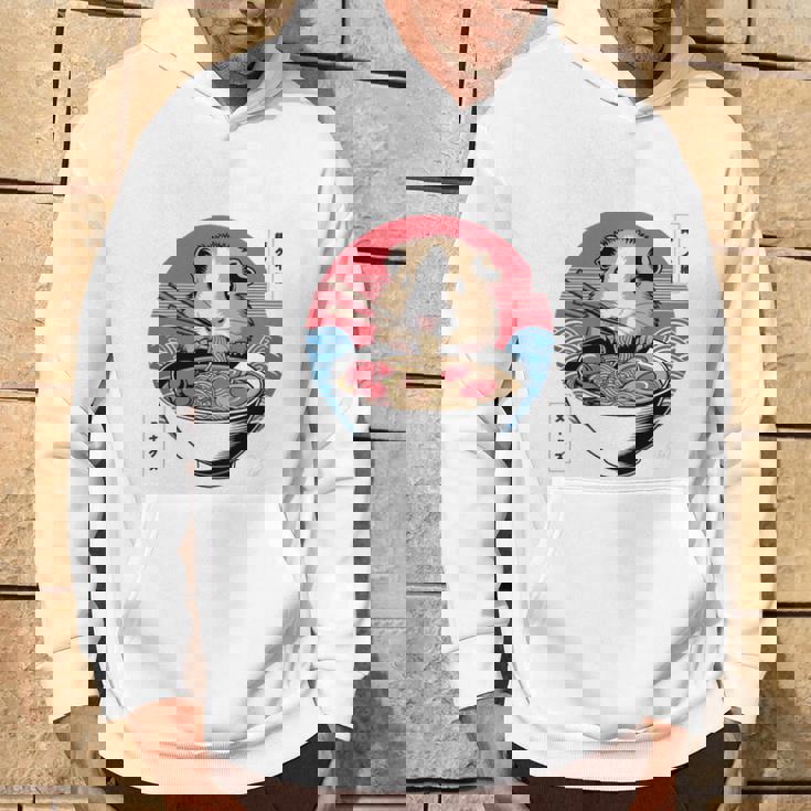 アニメ モルモット 漫画 カワイイ ねこ 日本のラーメン モルモット 長袖tシャツ パーカー ライフスタイル