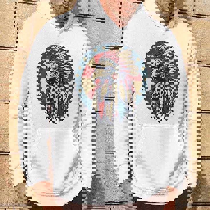 アメリカンイーグル チーフ インディアン ヘッドドレス ネイティブイーグル 長袖tシャツ パーカー ライフスタイル