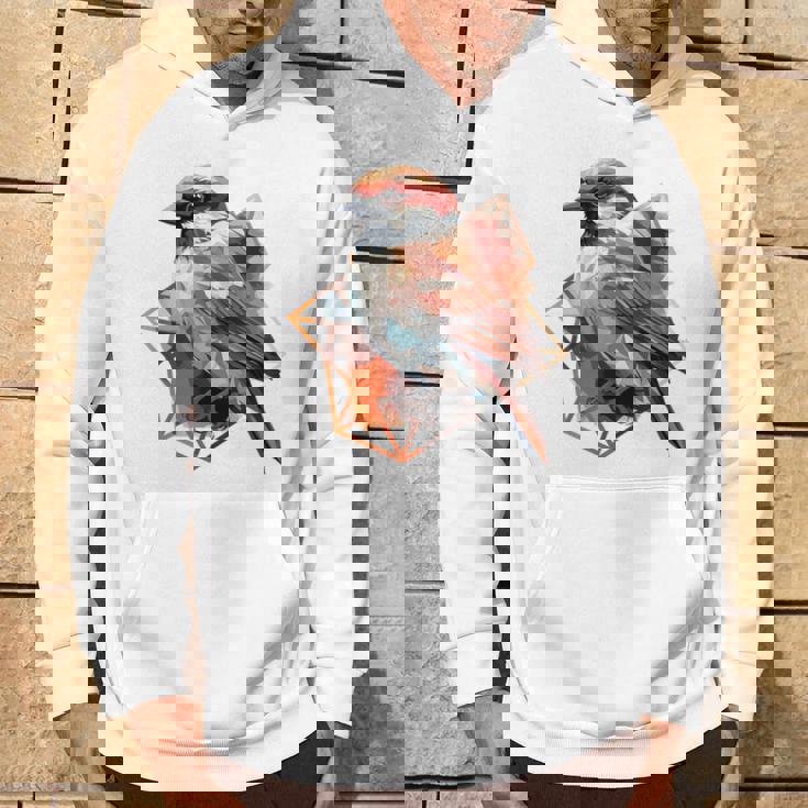 アメリカンツリー スズメ 鳥 幾何学模様 パッテンアート かわいい鳥 ロー パーカー ライフスタイル