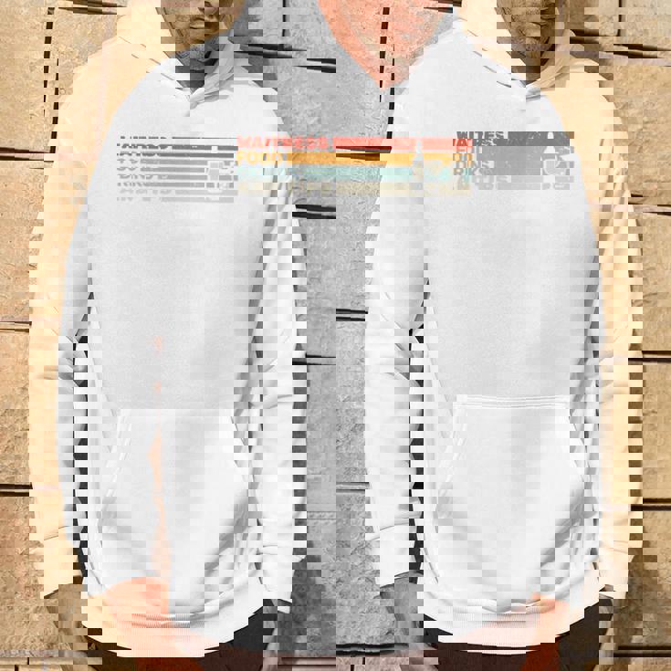 ウェイトレス 食べ物 飲み物とヒント レトロ ウェイティングスタッフ ウェイター 長袖tシャツ パーカー ライフスタイル