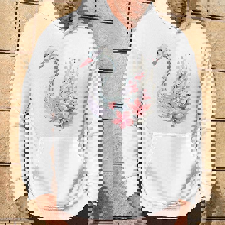 エレガントな白鳥の花 パーカー ライフスタイル