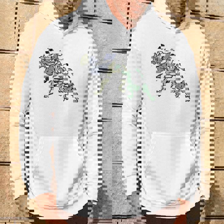 カエル 相撲 伝統 浮世絵 のようなカエルイラスト かわいい 渋かっこいい ワンポイント パーカー ライフスタイル