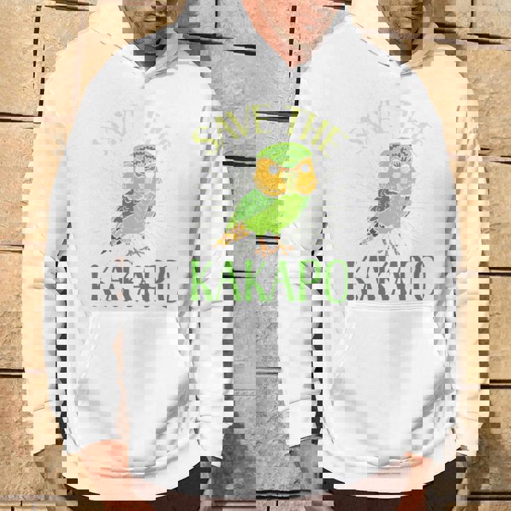 カカポ絶滅危惧保全啓発鳥を救え 長袖tシャツ パーカー ライフスタイル