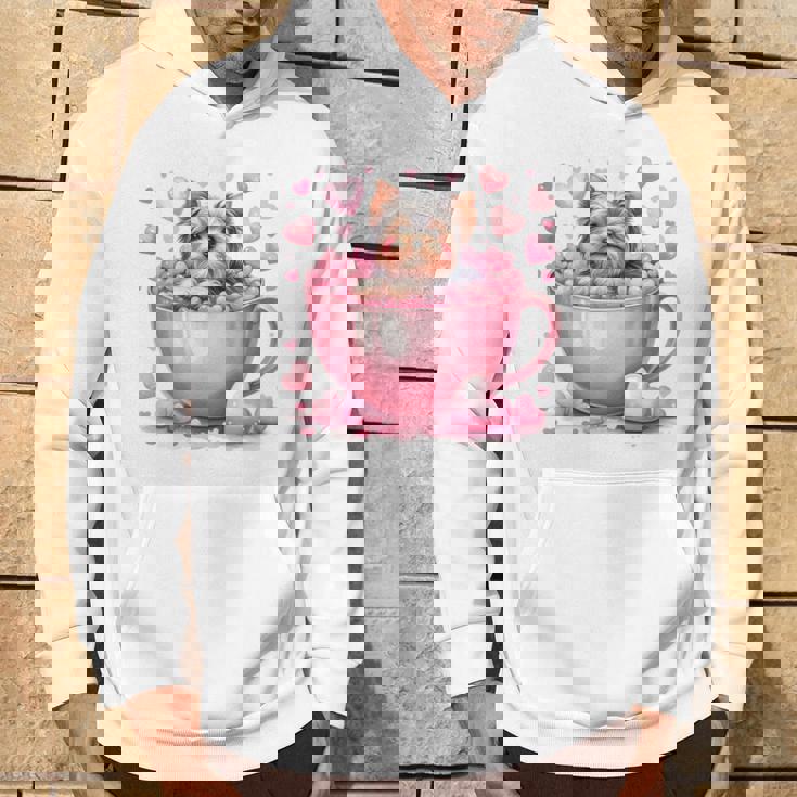 カップに入った子犬 長袖tシャツ パーカー ライフスタイル