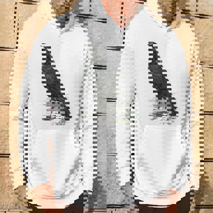 カラス ビンテージ イラスト カラス パーカー ライフスタイル