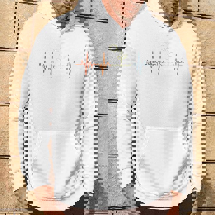 ガーデニング心電図レトロ園芸家脈線心拍 長袖tシャツ パーカー ライフスタイル