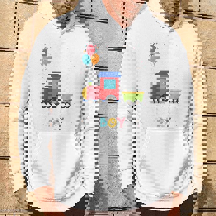 キッズ かっこいいチュー 3歳バースデーボーイ可愛い電車好き パーカー ライフスタイル