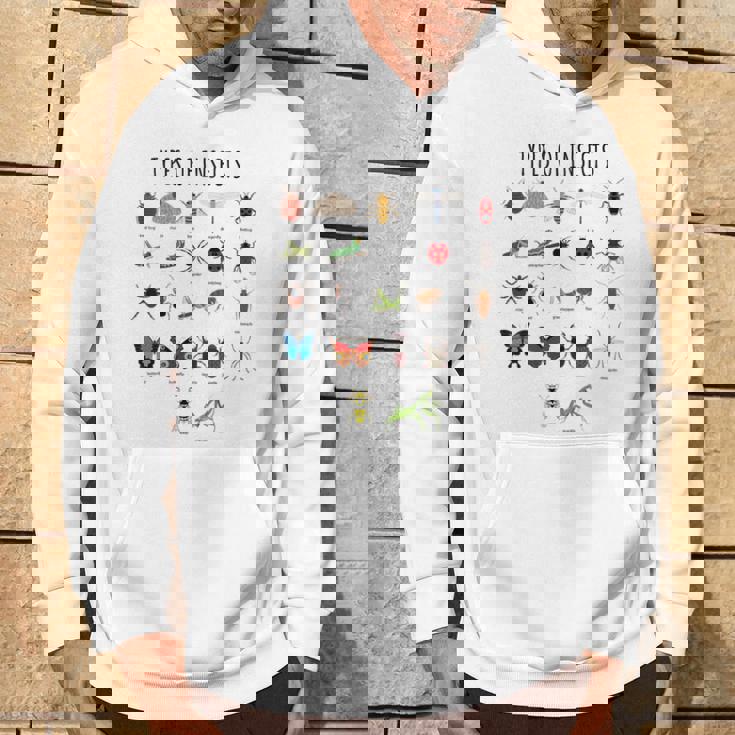 キッズ 昆虫の種類バグ識別科学 パーカー ライフスタイル