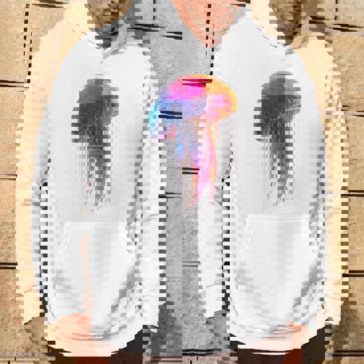 クラゲ 幾何学模様 動物 抽象 カラフル アート クラゲ パーカー ライフスタイル