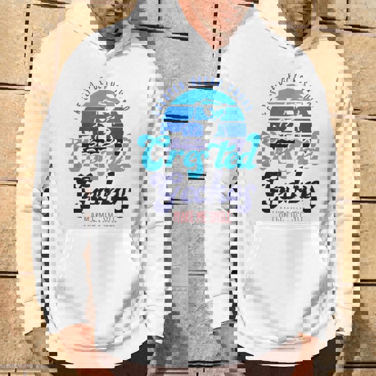 クレステッドゲッコーは私を笑顔にする エキゾチックなトカゲ パーカー ライフスタイル