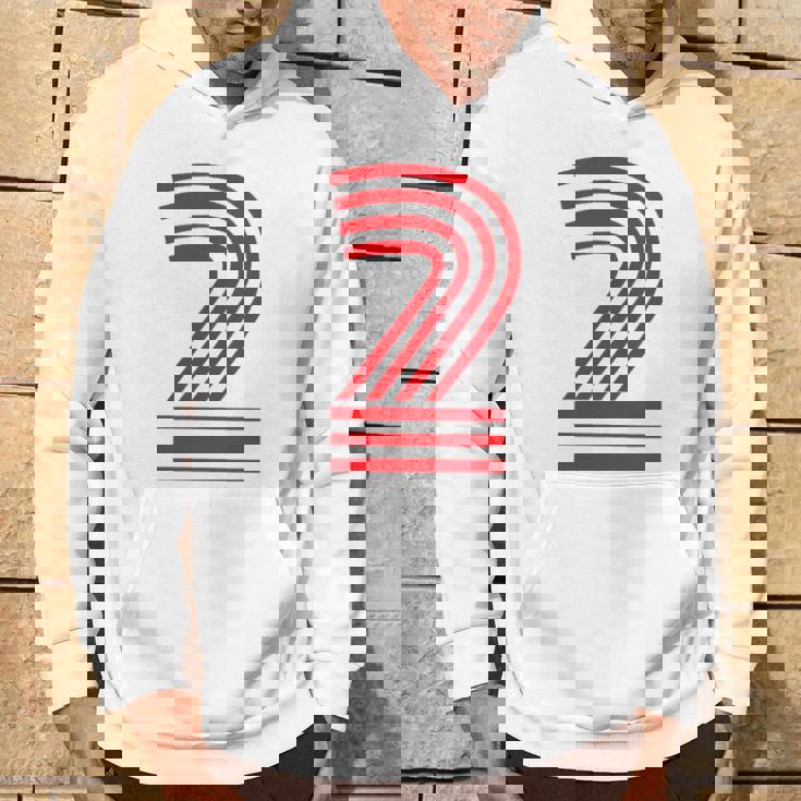 クールなレトロなレタリングジャージ、背番号2 Two Dos パーカー ライフスタイル