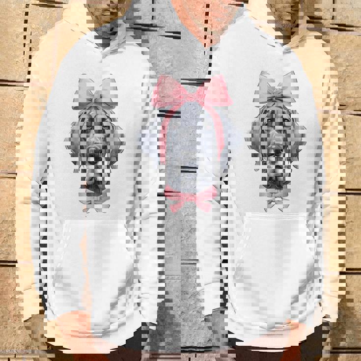 コケットボウ グレートデーン 犬 ママ ピンクリボン キュート 母の日 パーカー ライフスタイル