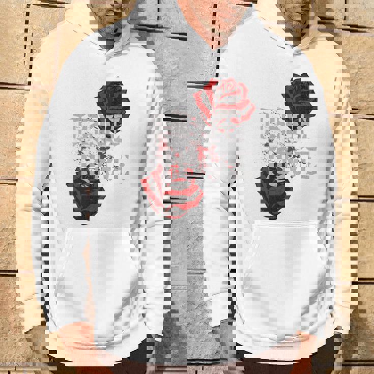 ゴシック ローズ パンク ラブ バレンタイン 学生 ロックミュージック ギグ 長袖tシャツ パーカー ライフスタイル