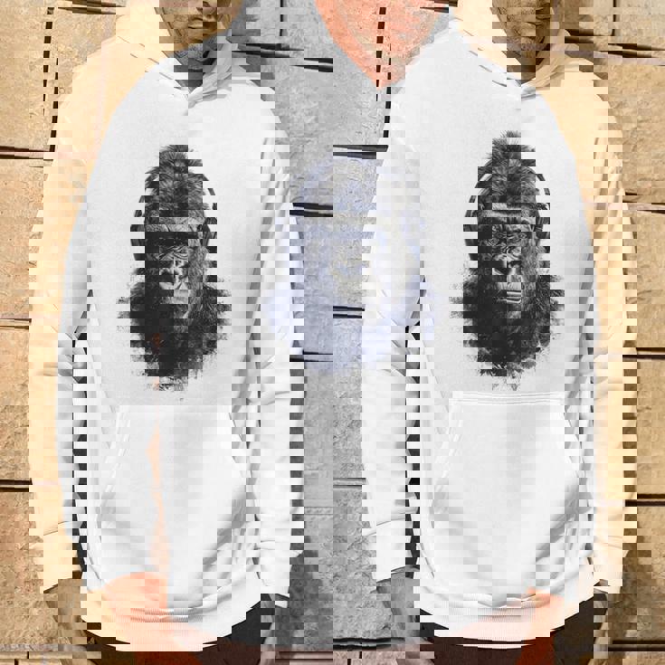 ゴリラ 描画 動物 イラスト 抽象画 アート ゴリラ パーカー ライフスタイル