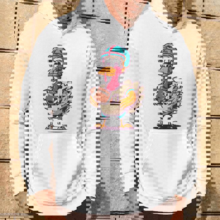 サンクスギビング かわいい七面鳥 アメリカンフットボール ボーイズ キッズ パーカー ライフスタイル