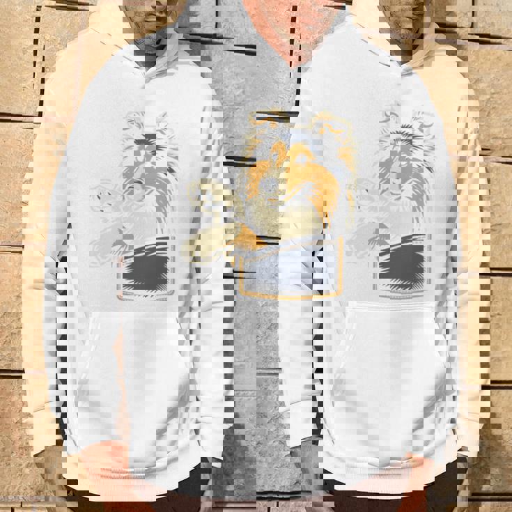 シェルティのグラフィック デザインを覗くかわいいシェットランド ・ シープドッグ 長袖tシャツ パーカー ライフスタイル