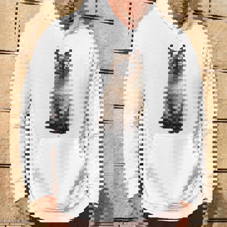 シャム猫 美人 雄大なシャム猫 ラブリーシャム猫 パーカー ライフスタイル