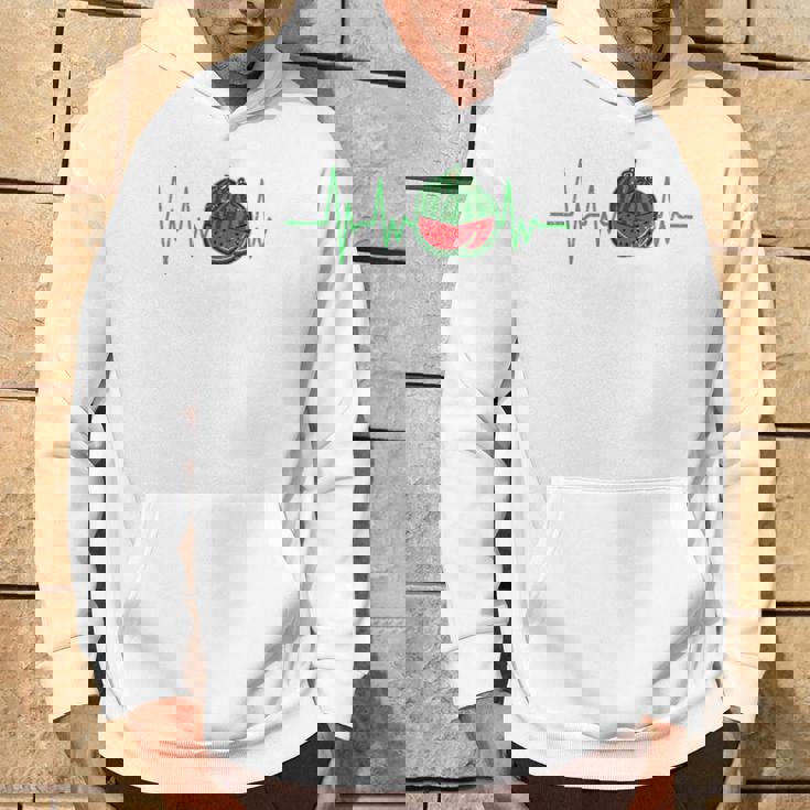 スイカ 農家 ハートビート ガーデニング 果物 農業 庭師 長袖tシャツ パーカー ライフスタイル