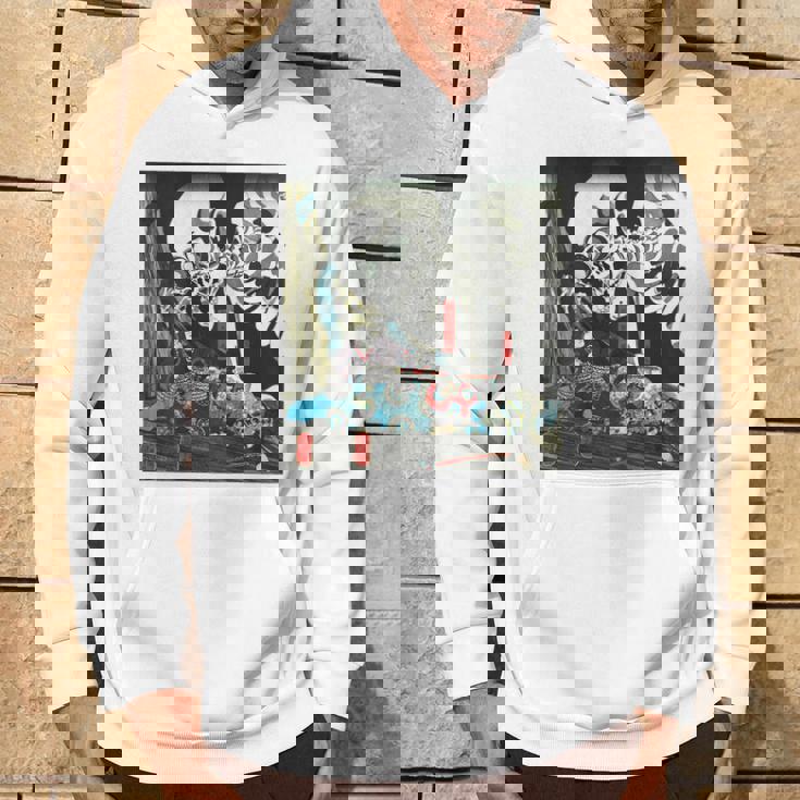 スケルトン 妖怪 歌川 国芳 日本美術 ハロウィン 相馬の古内裏 善知安方忠義伝 バックプリント パーカー ライフスタイル