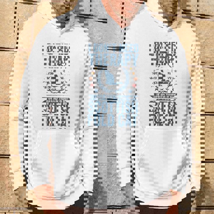 セラピーは要らない、スコティッシュ・フォールドの猫を抱きしめて パーカー ライフスタイル