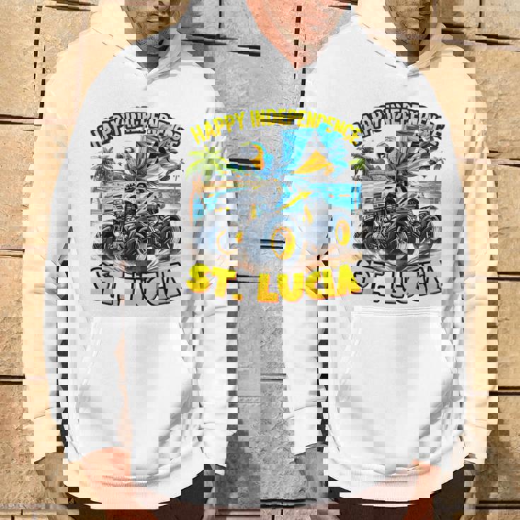 セントルシア 独立 モンスタートラックフラッグ キッズ ガールズ ティーン パーカー ライフスタイル