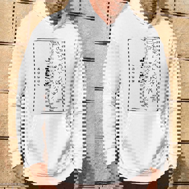 チリと近隣諸国の手描き黒線地図 パーカー ライフスタイル